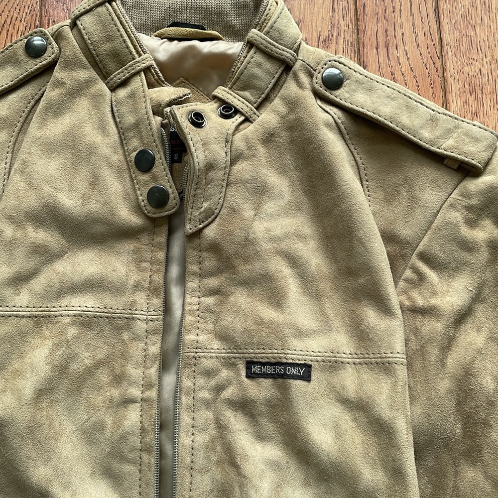 Suede Members Only jacket, RARE from 1970
New with tags